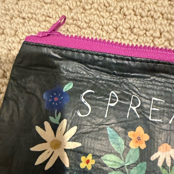 NATURAL LIFE Black Floral Pouch - Picture 3 of 5